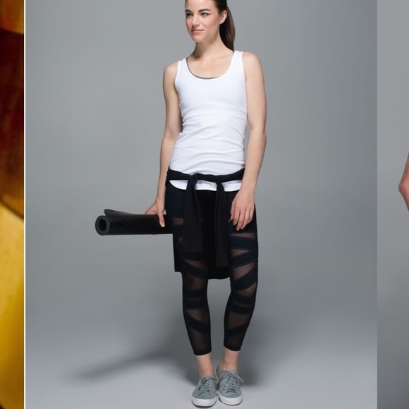 Lululemon High Times Pants Leggings *Tech Mesh Desert Snake Deep Coal Black 2 - Picture 6 of 10